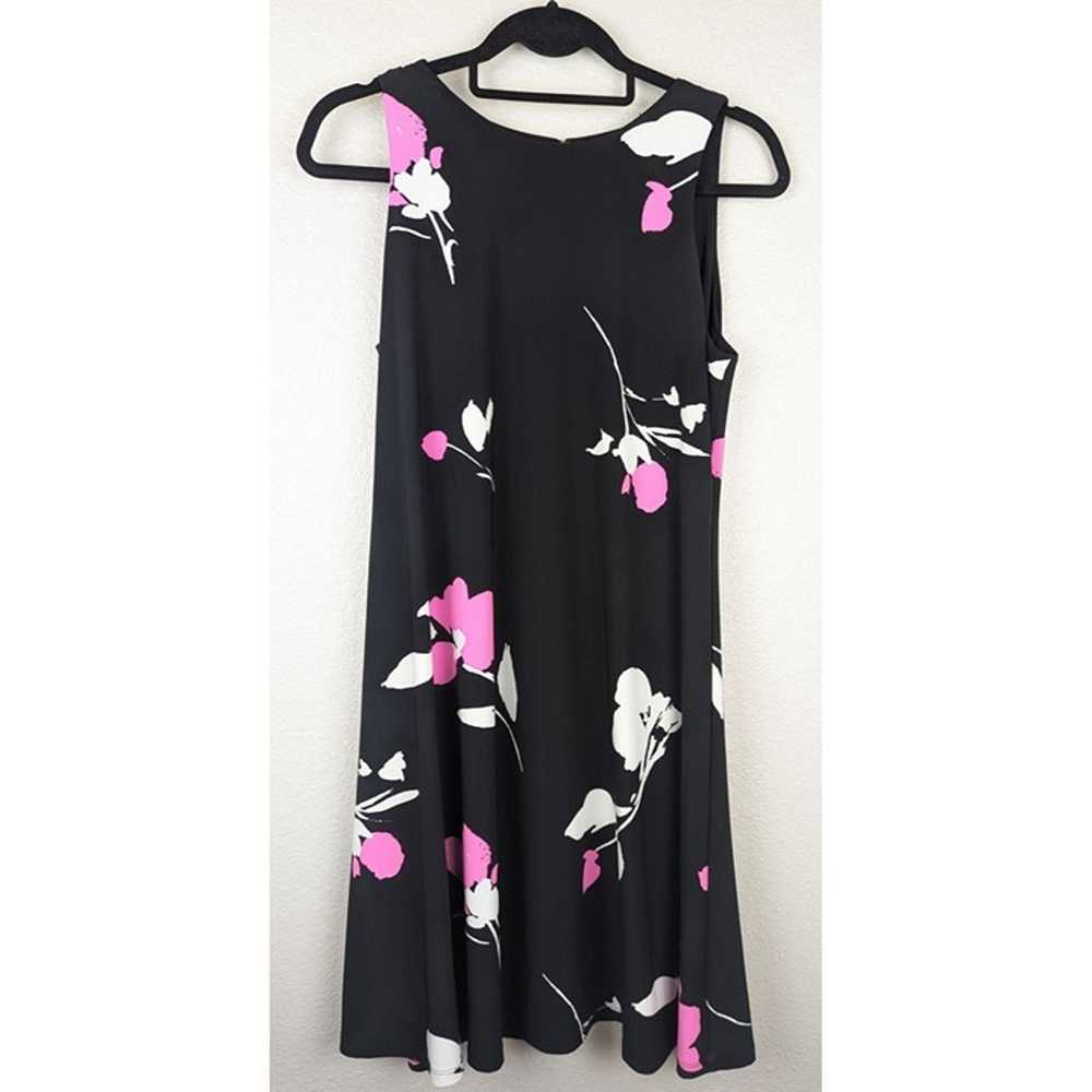 Lauren Ralph Lauren Black Pink Floral Sleeveless … - image 1