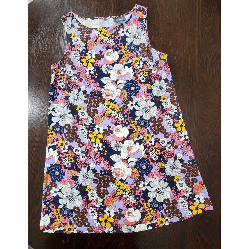 MODCLOTH Purple Floral Retro Shift Dress Sleevele… - image 2