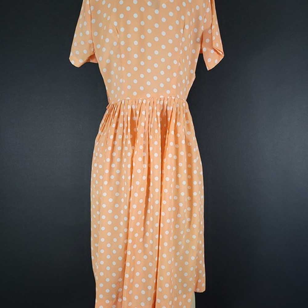 50s/60s Carol Brent Polka Dot Day Dress - image 10