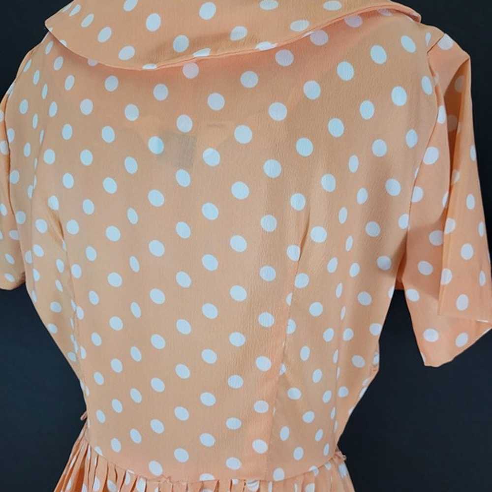 50s/60s Carol Brent Polka Dot Day Dress - image 11