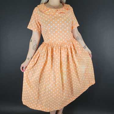 50s/60s Carol Brent Polka Dot Day Dress - image 1