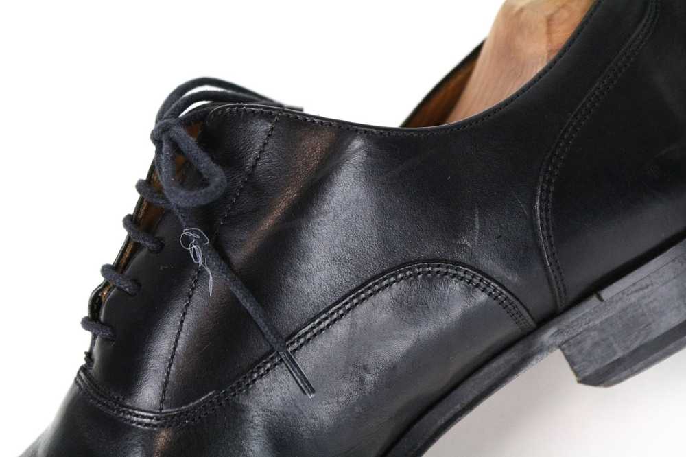 Suitsupply EU41 Black Leather Laced Low-Top Shoes… - image 10