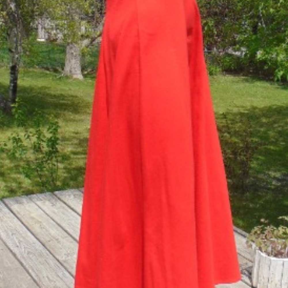 Vintage 90s Moda Intl red knit sundress side butt… - image 8