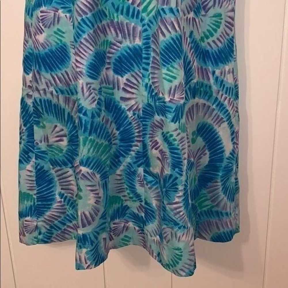 Vtg 60s Mildred’s of Hawaii blue/green dress - image 5