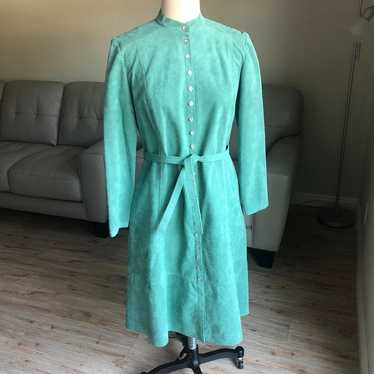 Vintage Roth- Le Cover Ultra Suede Green Dress | … - image 1