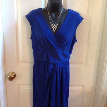 Vintage Calvin Klein Blue Evening Dress - image 1