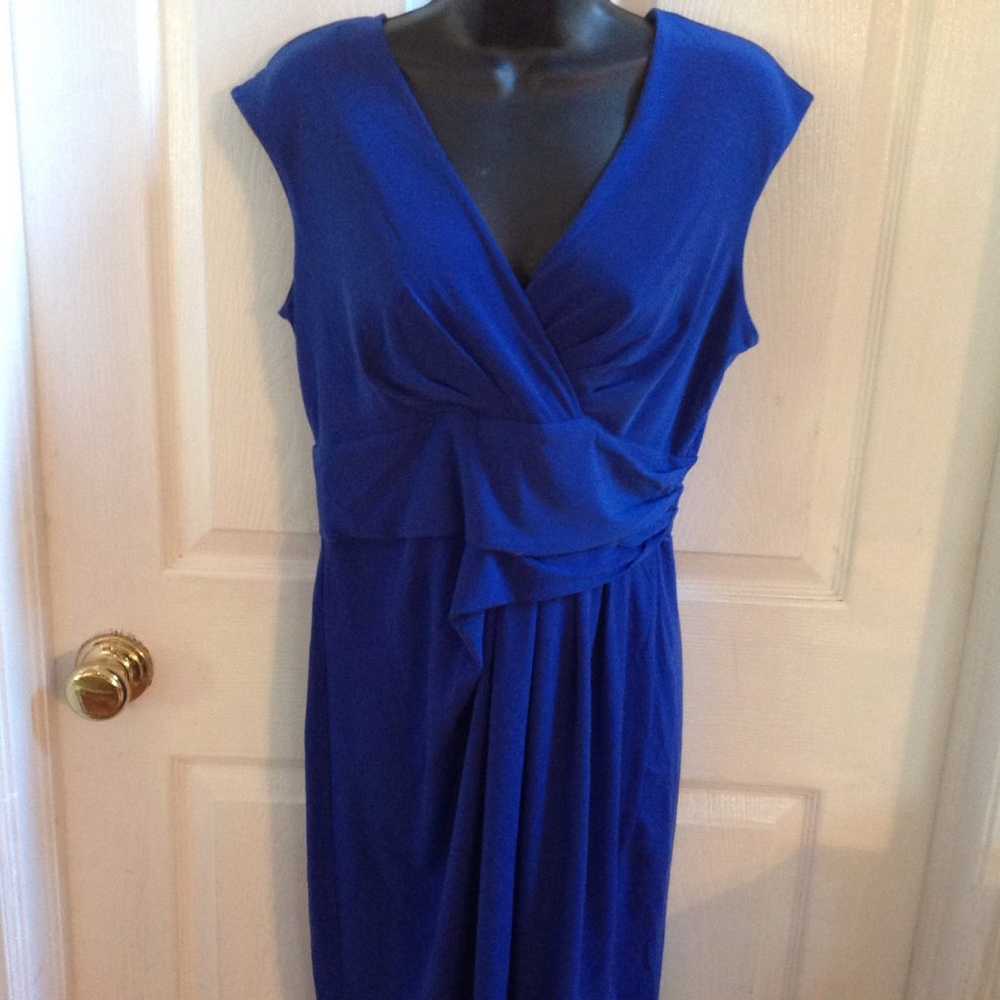 Vintage Calvin Klein Blue Evening Dress - image 3