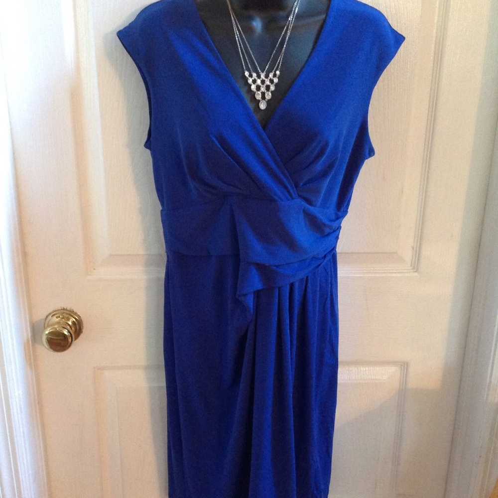 Vintage Calvin Klein Blue Evening Dress - image 4