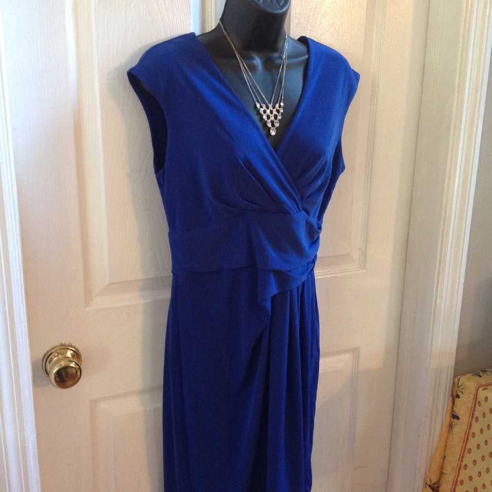 Vintage Calvin Klein Blue Evening Dress - image 8