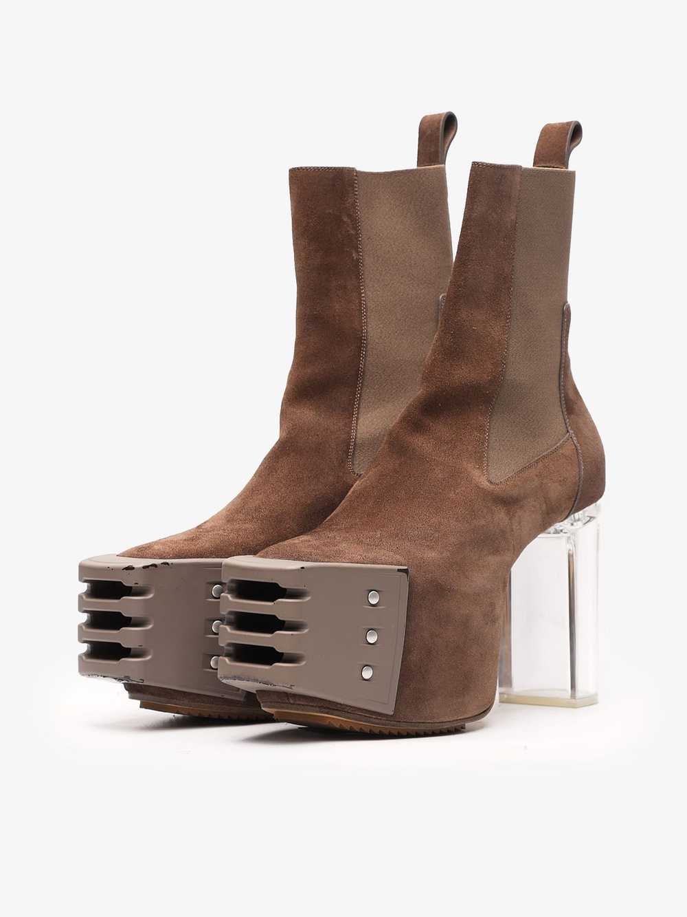 Rick Owens Dust Kiss Grilled Platform Suede Heel … - image 2