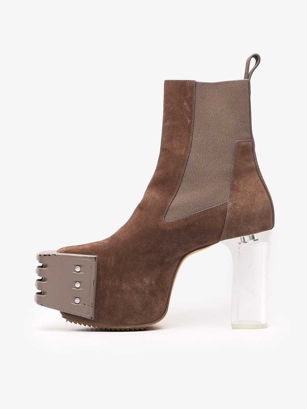 Rick Owens Dust Kiss Grilled Platform Suede Heel … - image 3