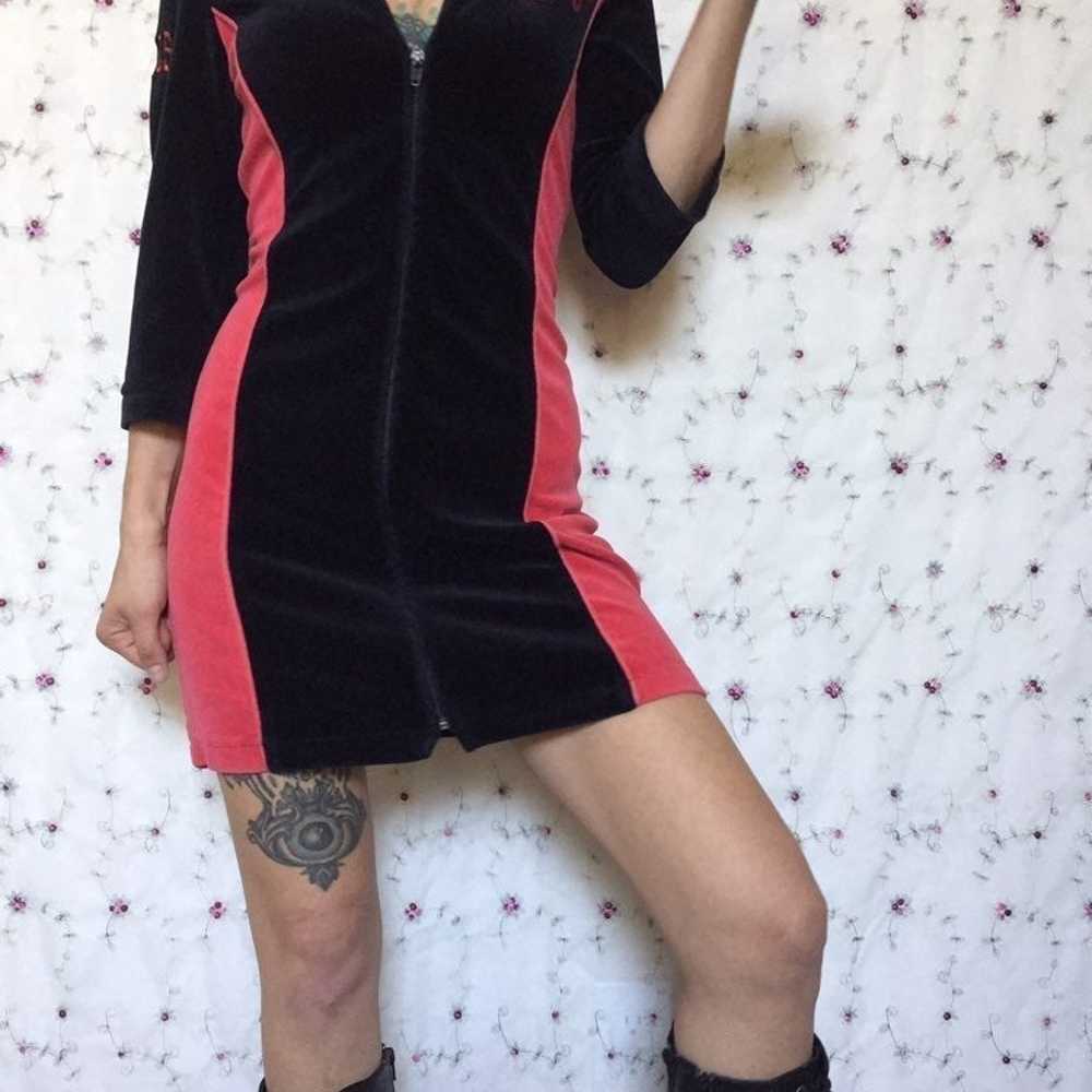 Vintage Hardwood Classics Velvet Mini Dress - image 2