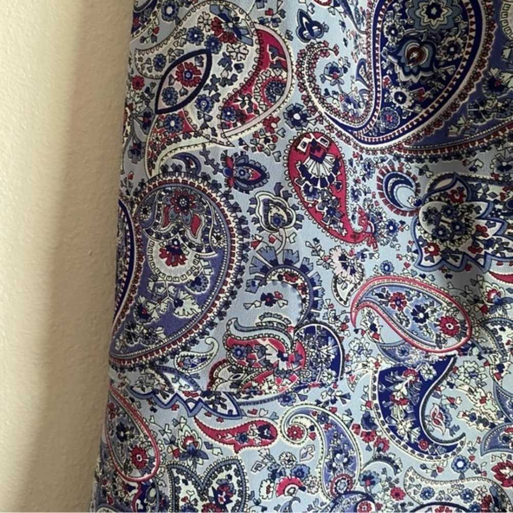 Express World Brand Vintage Y2K Blue Paisley Dress - image 10