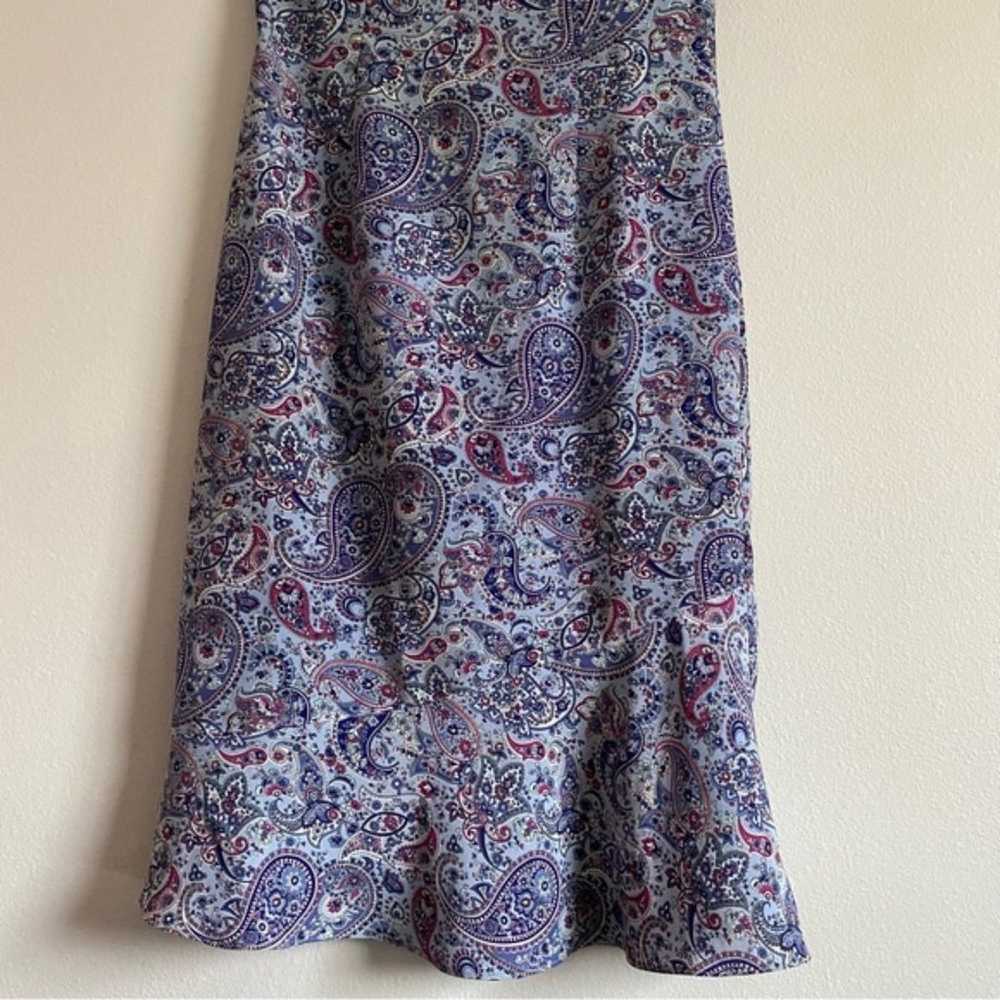 Express World Brand Vintage Y2K Blue Paisley Dress - image 4