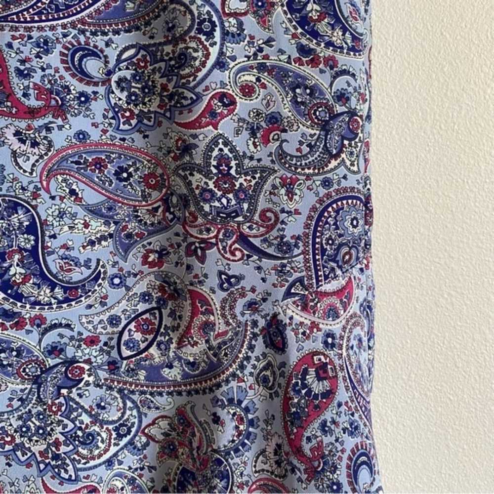 Express World Brand Vintage Y2K Blue Paisley Dress - image 9