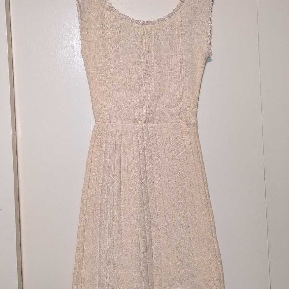 Vintage 50s Knit Wool Sweater Wiggle Dress - image 4