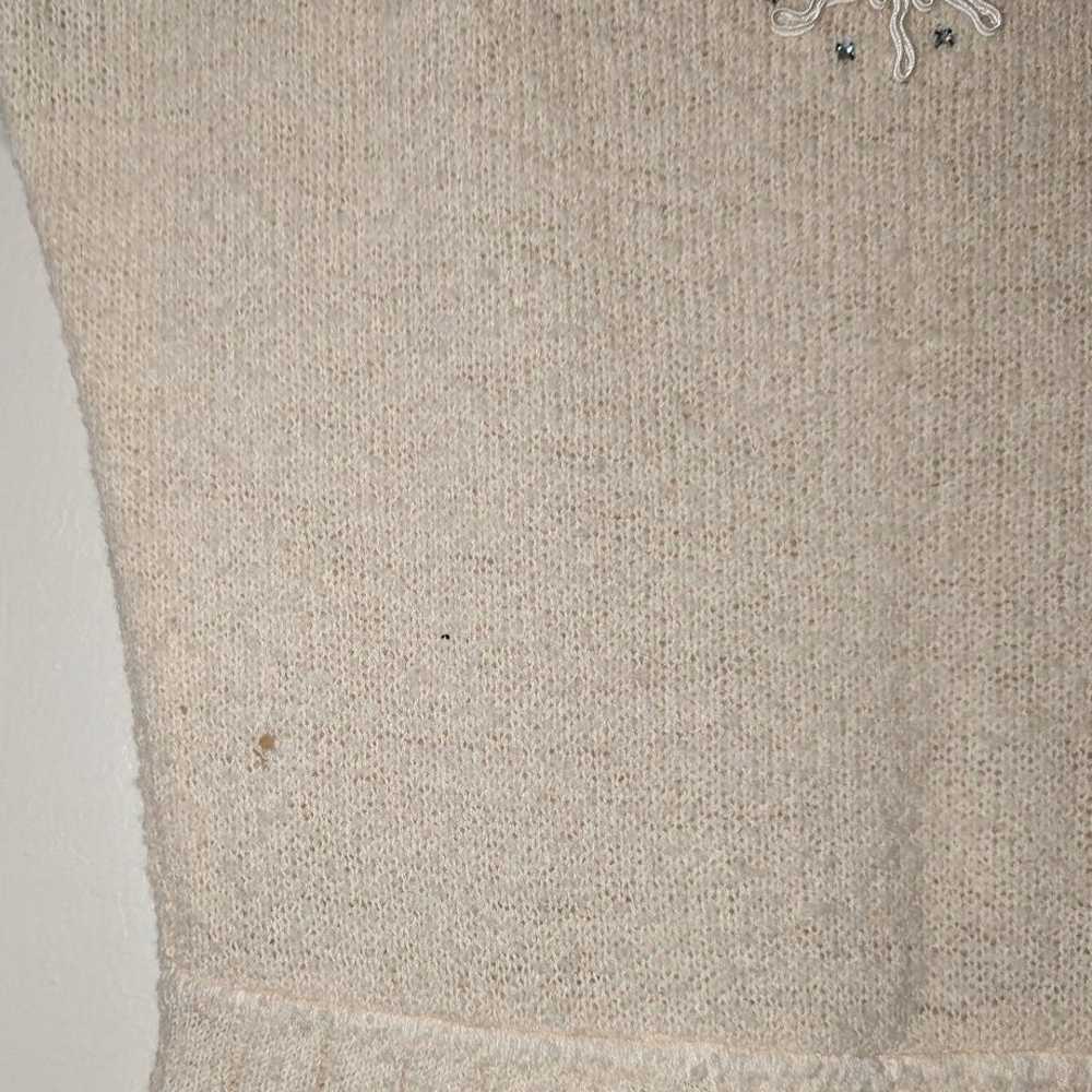 Vintage 50s Knit Wool Sweater Wiggle Dress - image 5