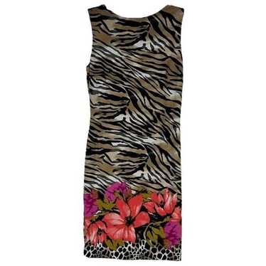 Vintage Cache Dress Sleeveless Animal Print Flora… - image 1