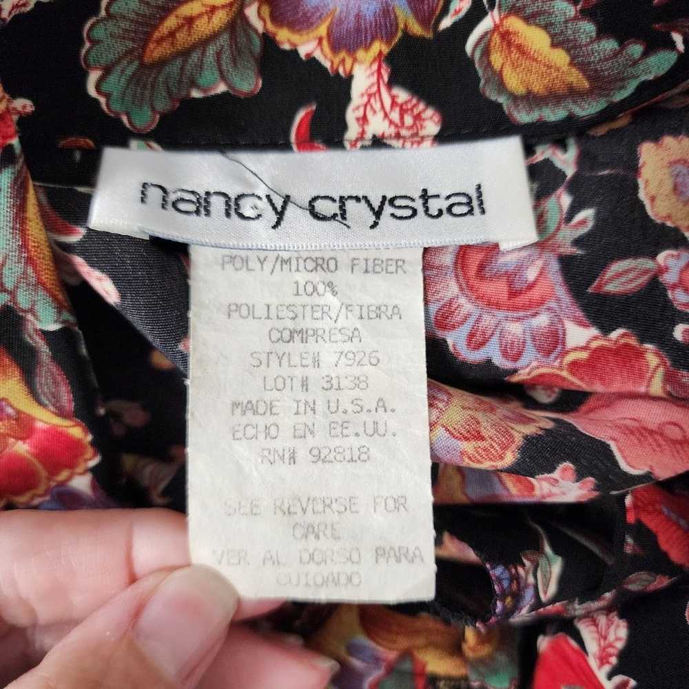 Vintage Nancy Crystal Floral Dress Size 8 - image 7