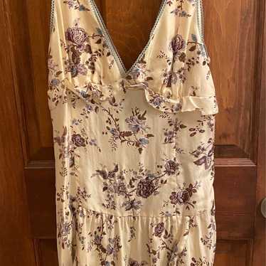 Vintage Nicole Miller Silk Dress Floral Beaded Mil