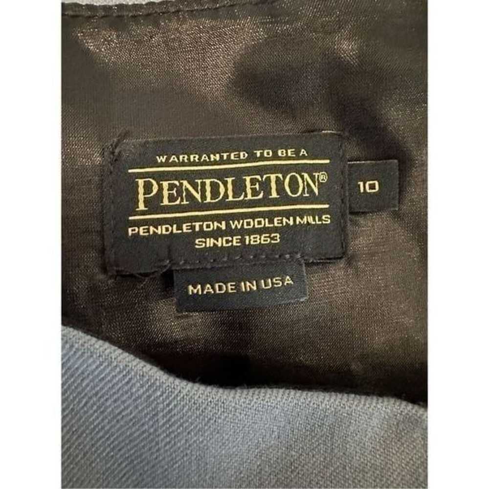 Vintage Pendleton 100% Virgin Wool Blue Sheath Dr… - image 7