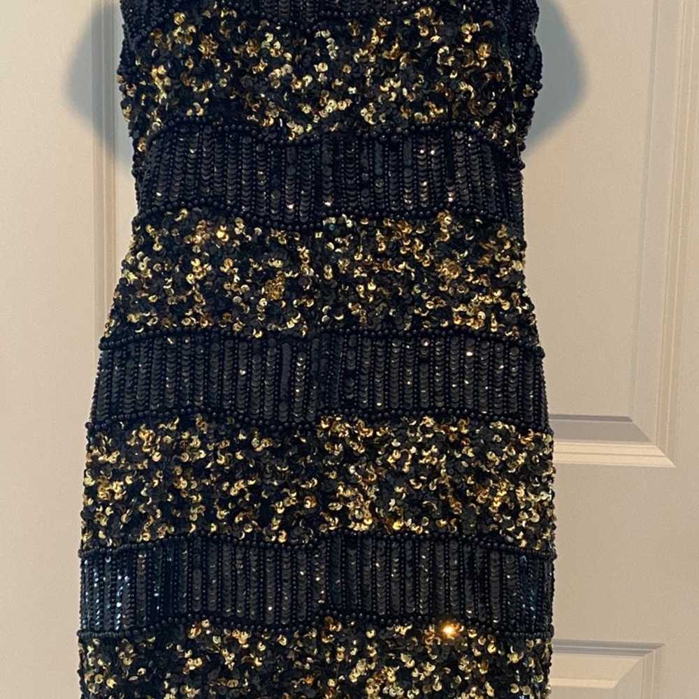 La Divina 100% Silk Sequined Beaded Dress.  Size … - image 2