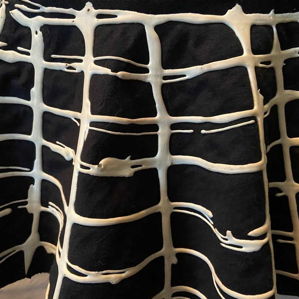 Cyberpunk Mini Skirt Black and White Spider Web P… - image 3