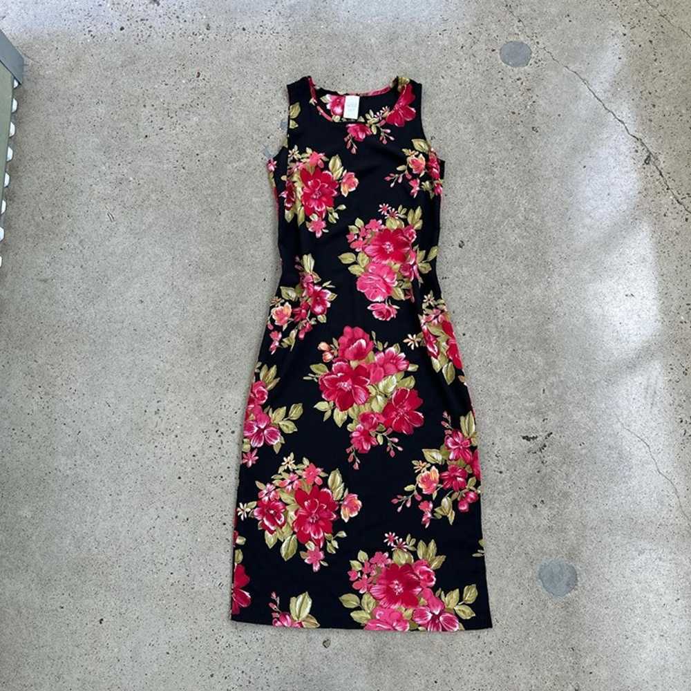 Vintage floral maxi dress - image 1