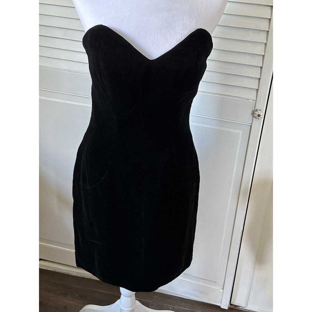 Vintage Victor Costa Saks Fifth Ave. Black Velvet… - image 1