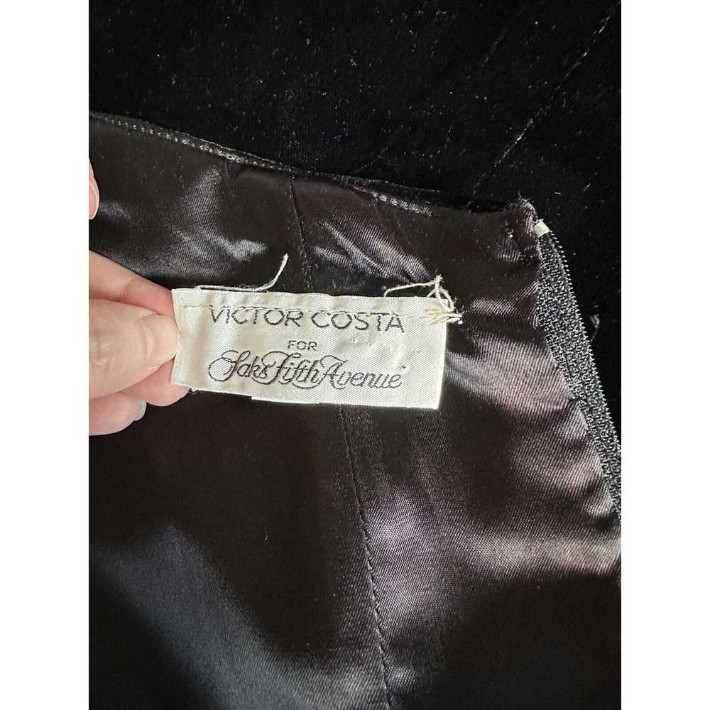 Vintage Victor Costa Saks Fifth Ave. Black Velvet… - image 8