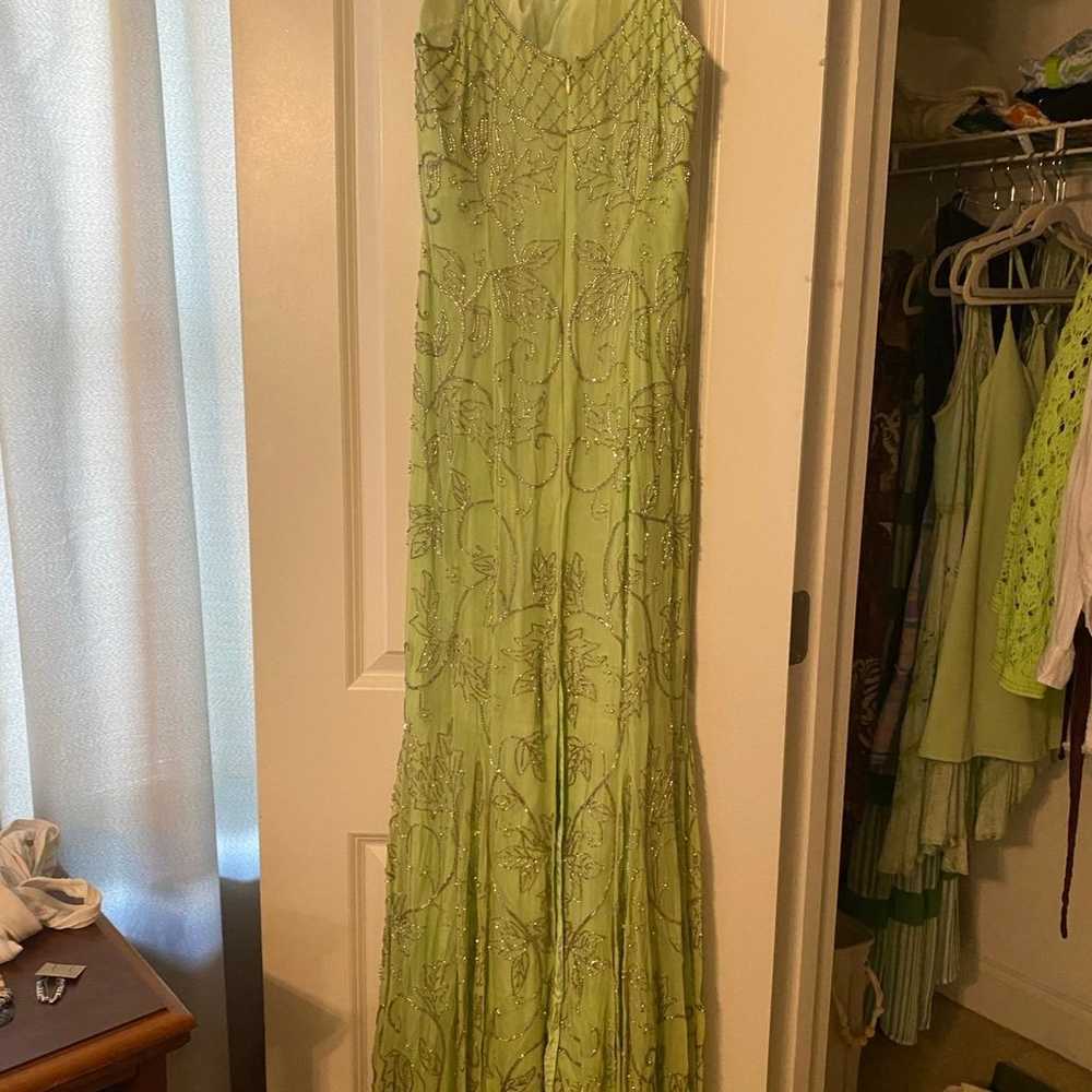 Beautiful Sean Collection beaded green formal gow… - image 2