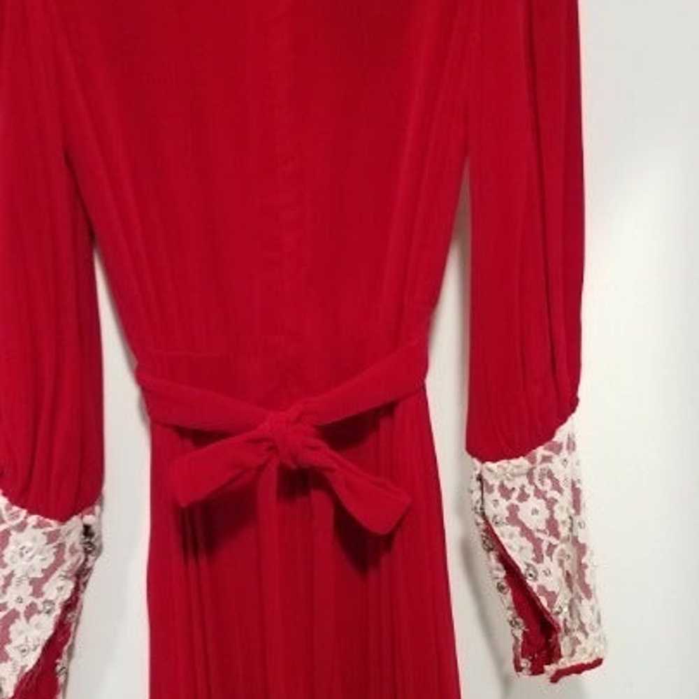 Beautiful Red Velvet Vintage Gown - image 4