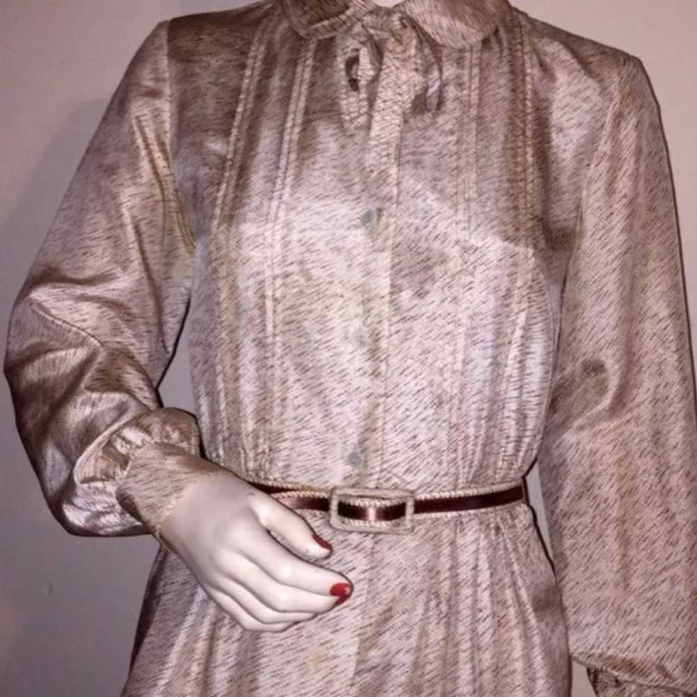 Vtg MARC FRIESE 100% Silk Shirt Dress 8 - image 5