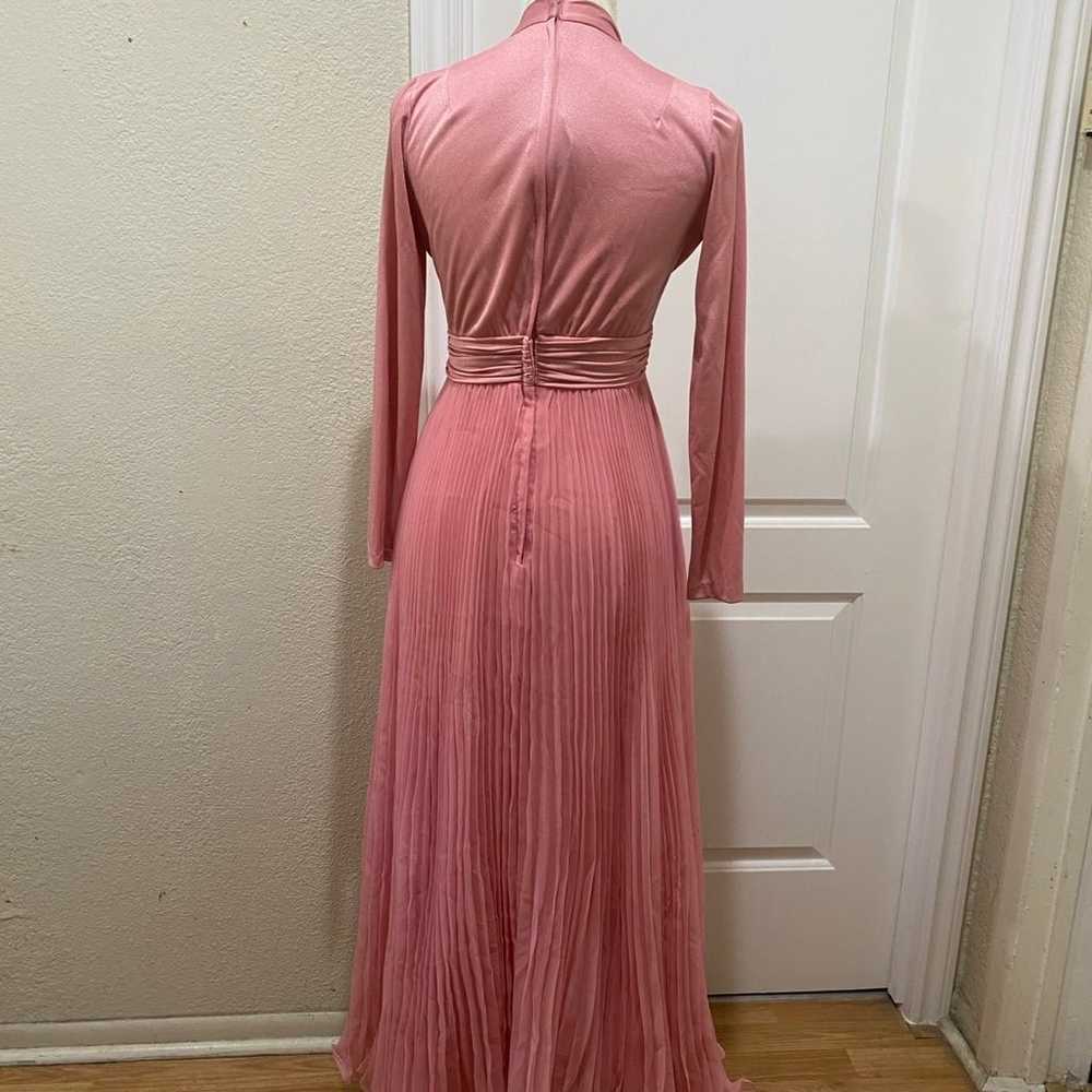 Miss Elliette California Vintage Pink pleated Dre… - image 3