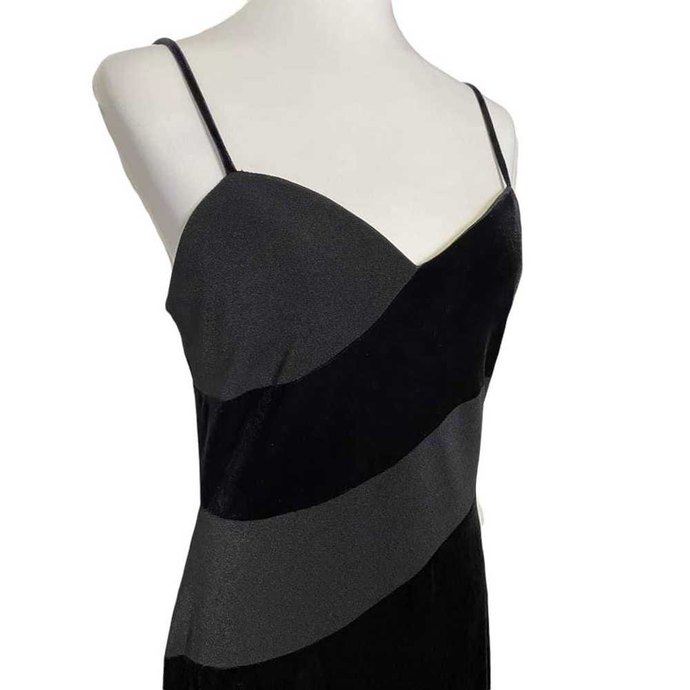 Vintage La Nuit Dress Long Formal Cocktail Velvet… - image 5