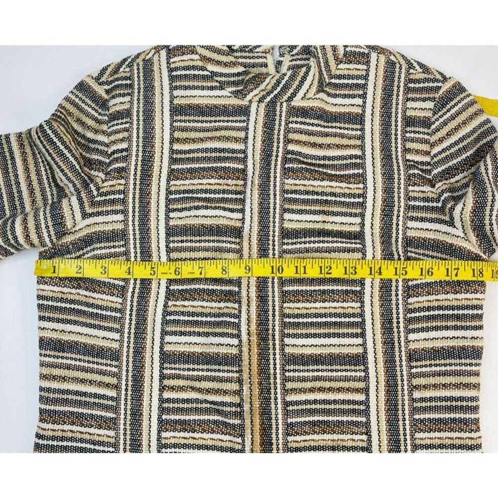 Vintage Tweed Color Block Stripe Long Sleeve Shif… - image 5