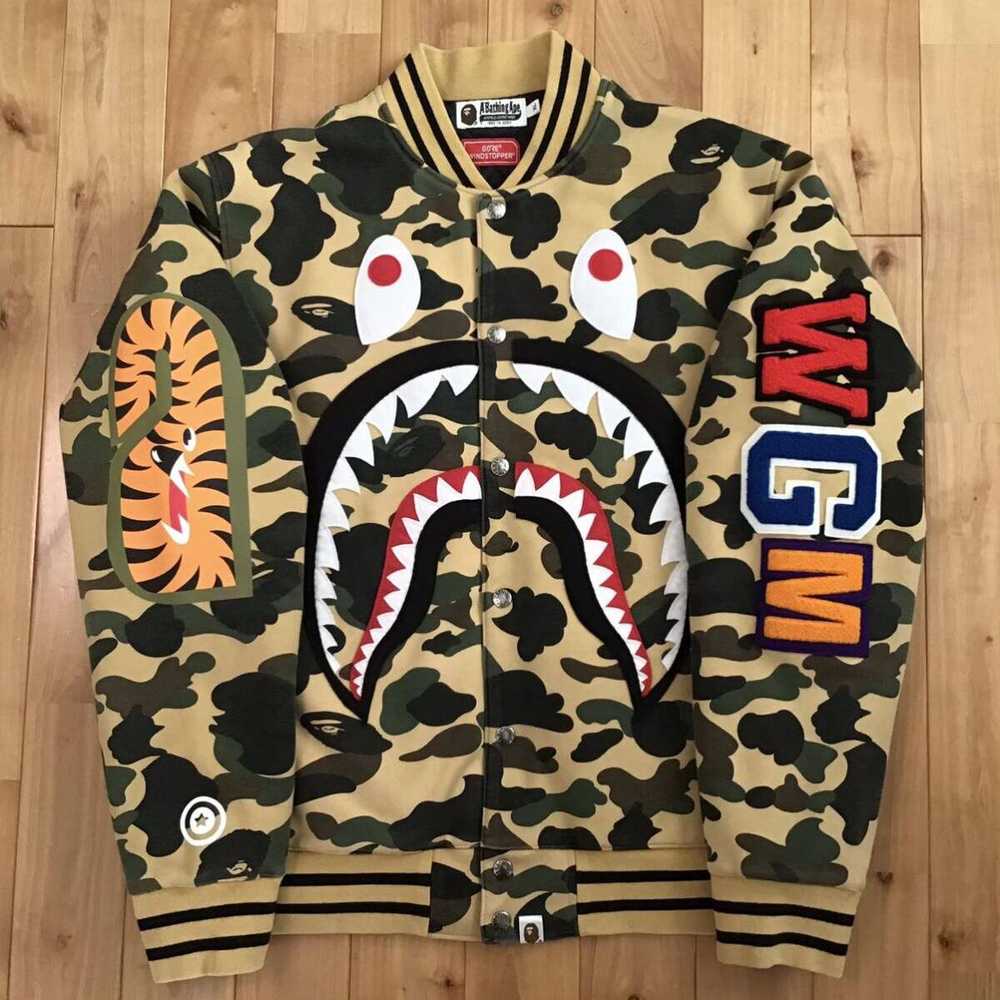 Bape × Goretex GORE wind stopper BAPE camo shark … - image 1