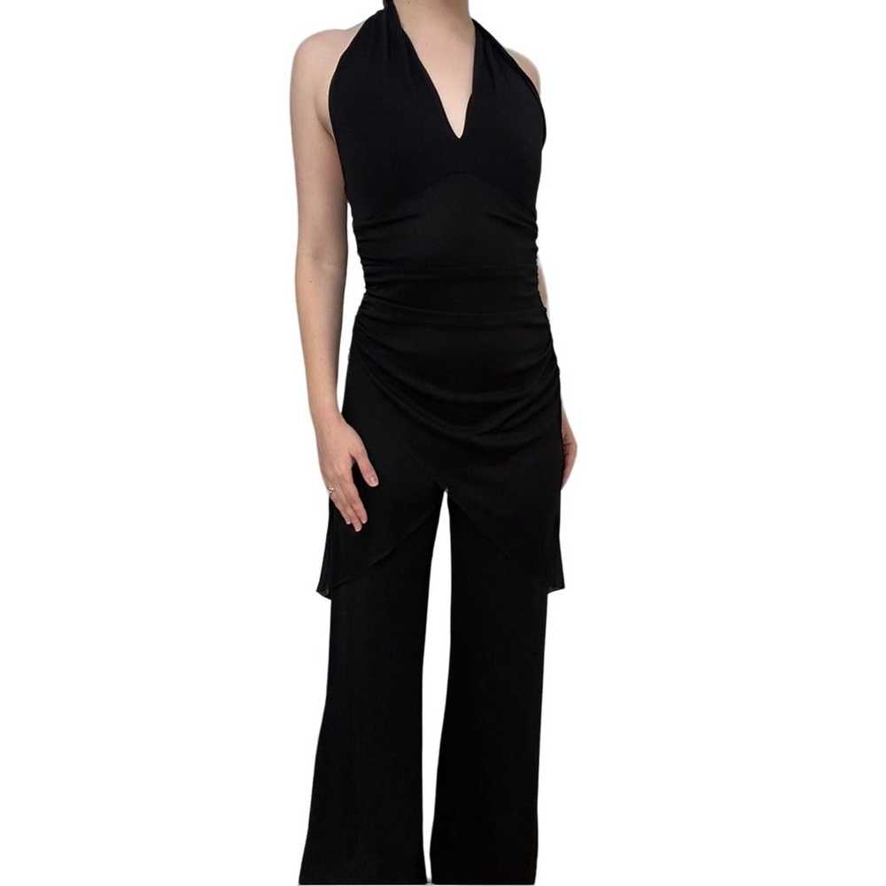 Y2K Jumpsuit Black Wide Leg Cocktail Party Formal… - image 1