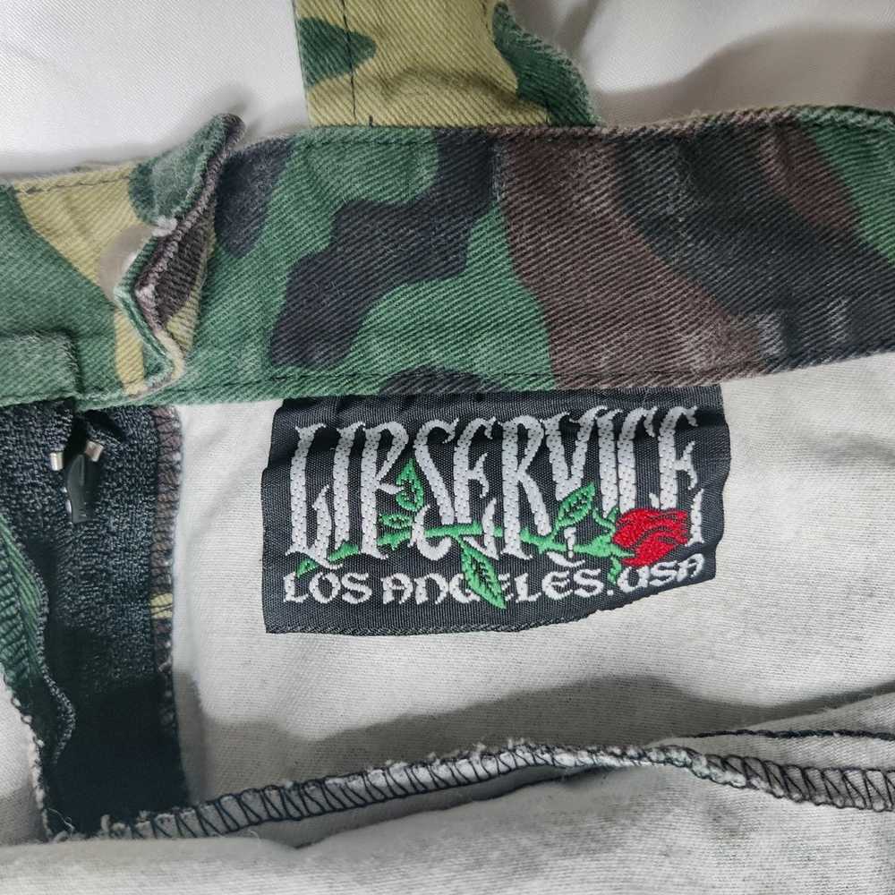 Rare Lip Service Vintage 90s Y2K Cotton Camo Over… - image 8