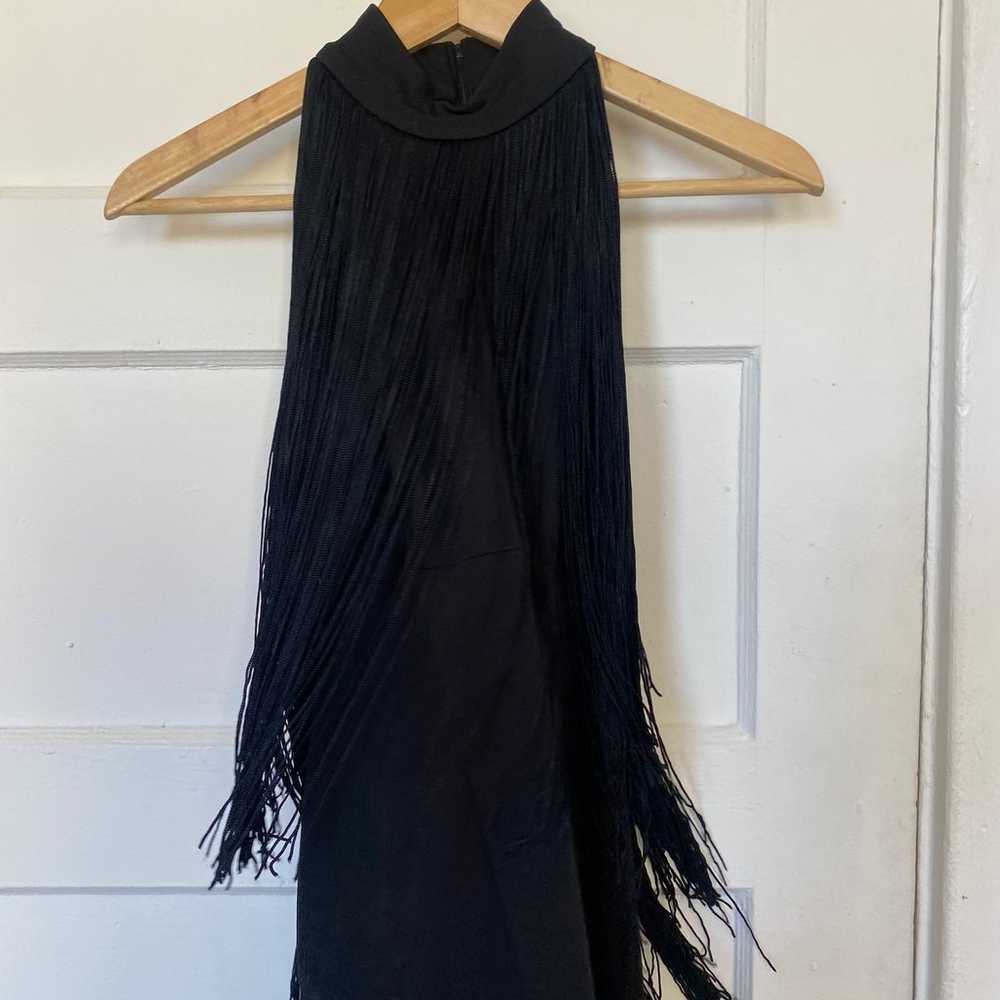 Vintage Ursula of Switzerland Fringe High Neck Ta… - image 1