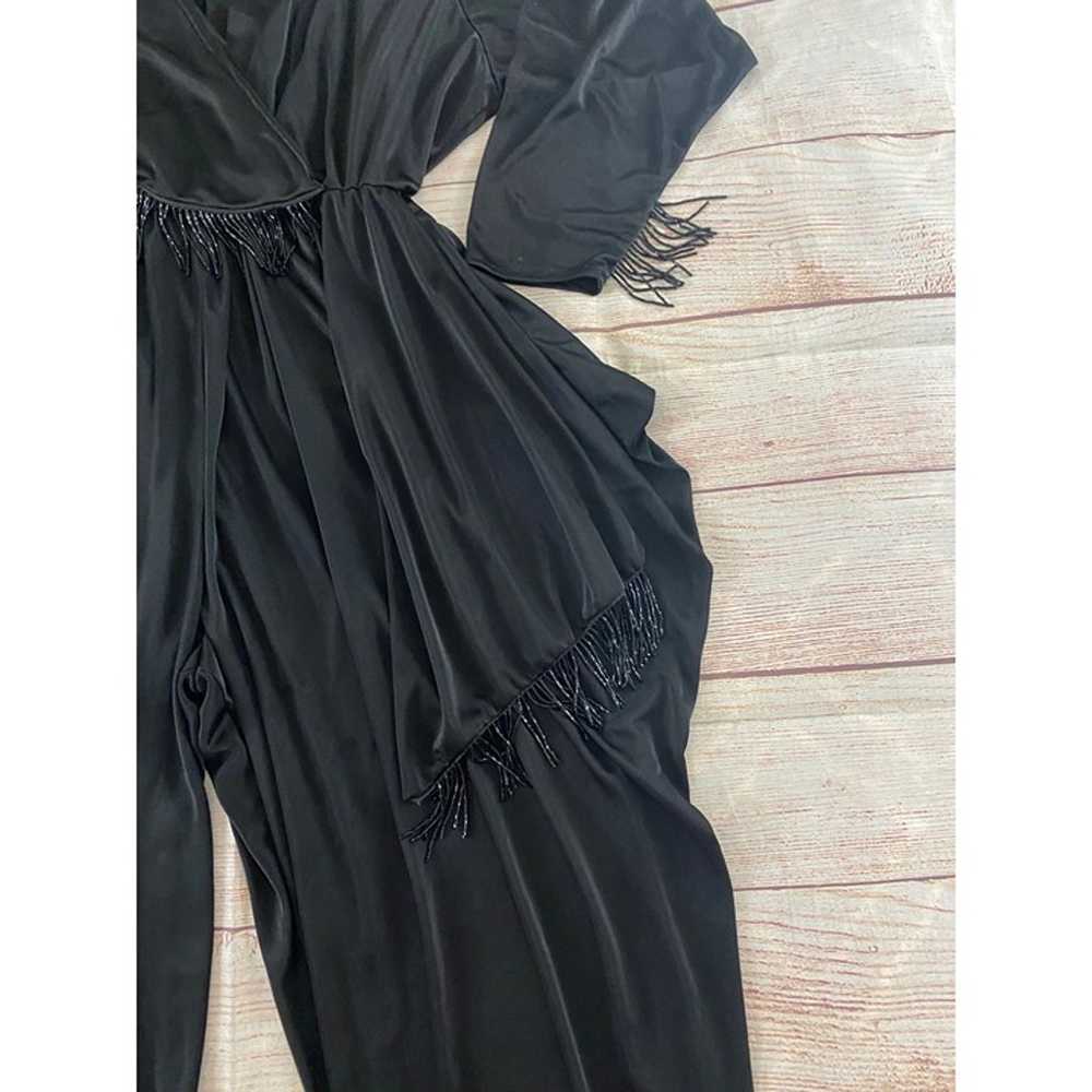 Vintage 1980's David Rose Black Harem Style Tassl… - image 2