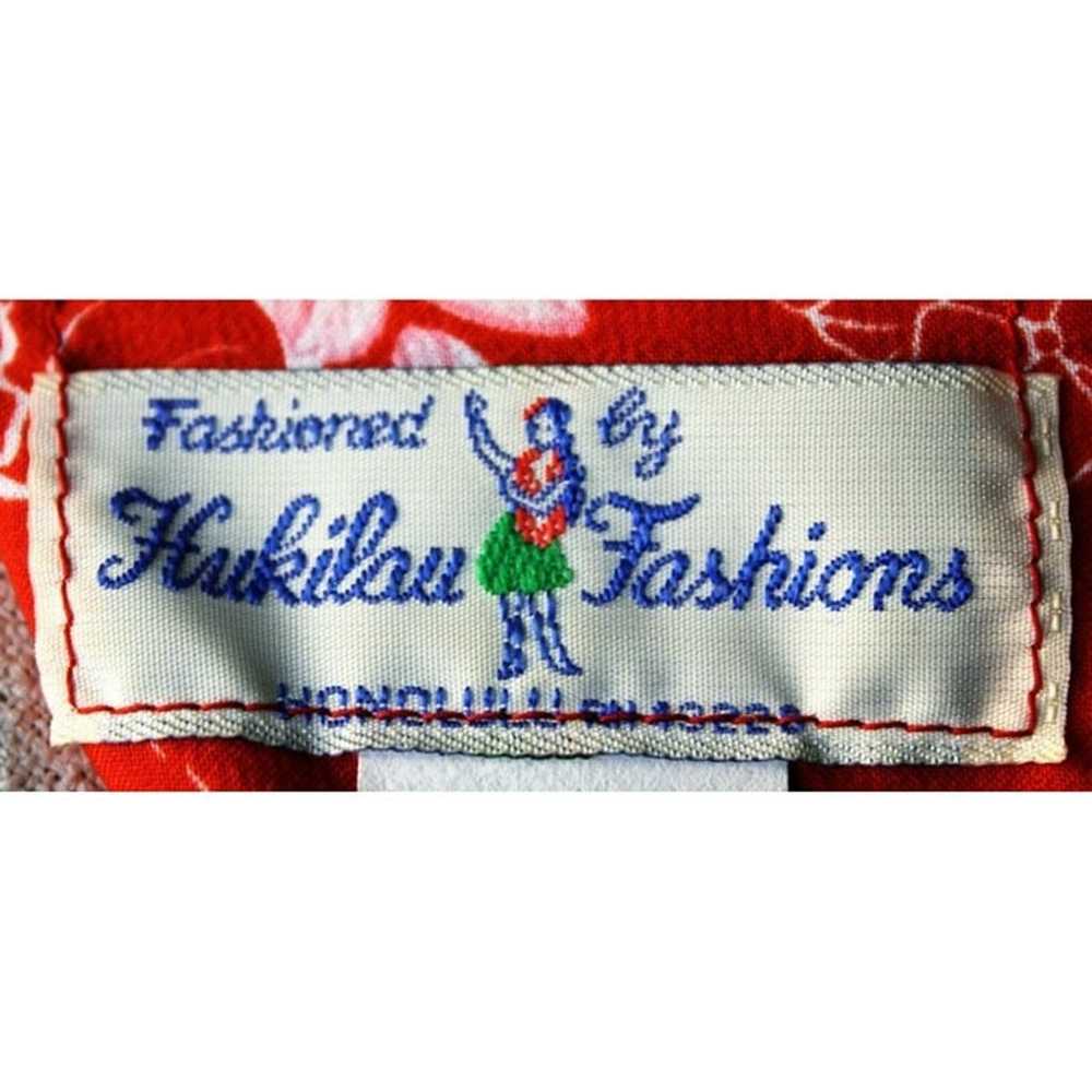 Vtg Hukilau Fashions Dress sz 10 Hawaiian Floral … - image 7