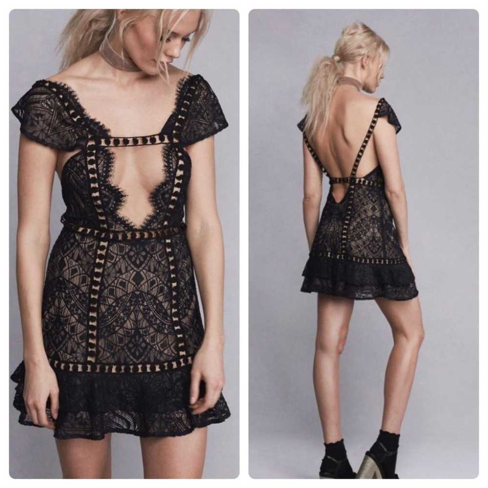 For Love & Lemons Emerie Sleeveless Boho Lace Fes… - image 1