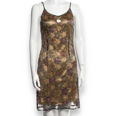 Vintage Cynthia Rowley floral slip mini dress