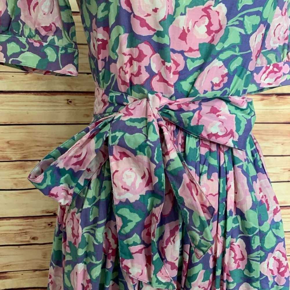 Vintage Laura Ashley Floral Cottagecore Tea Dress… - image 2