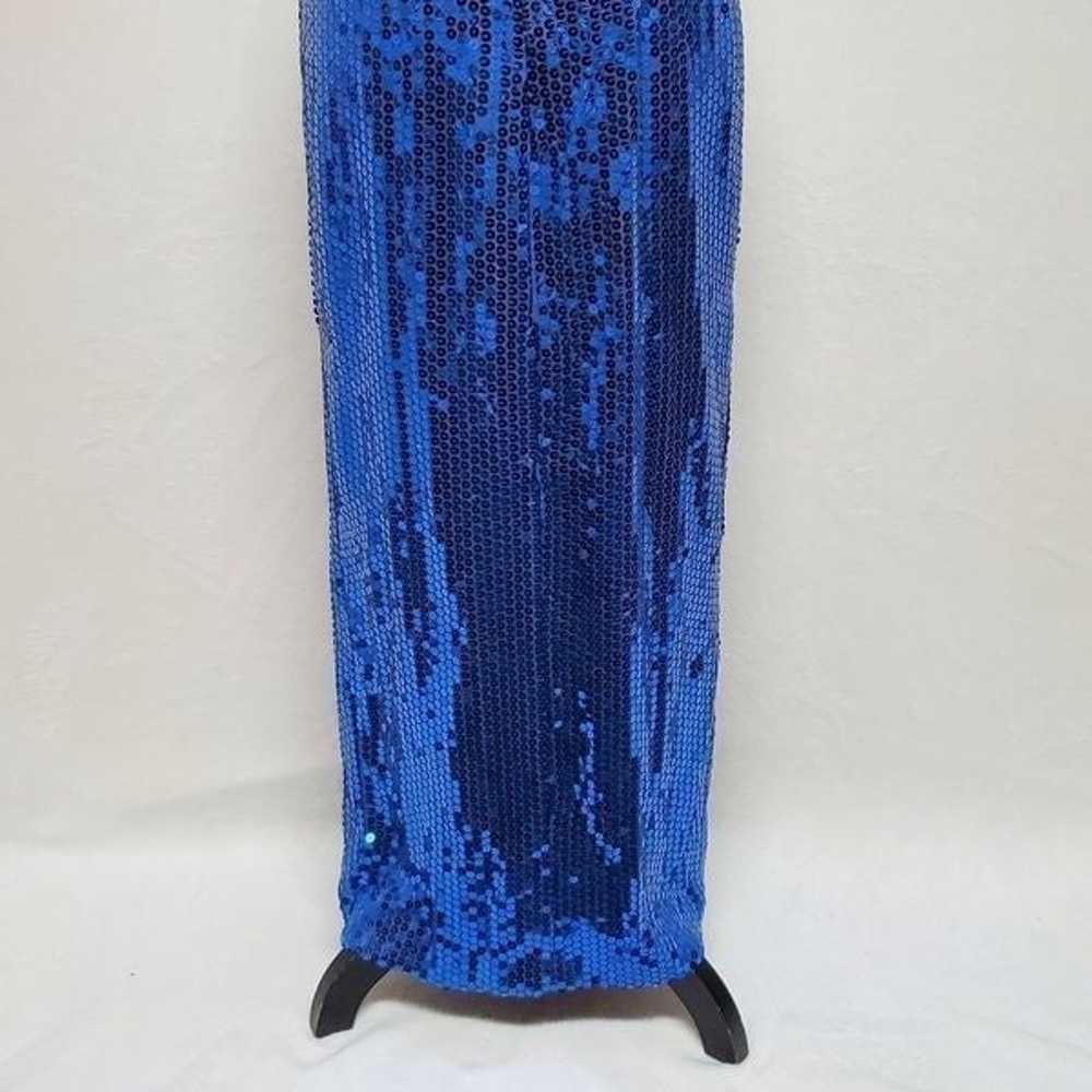 Vintage Alyce Designs Blue Silver Sequin Floral B… - image 11