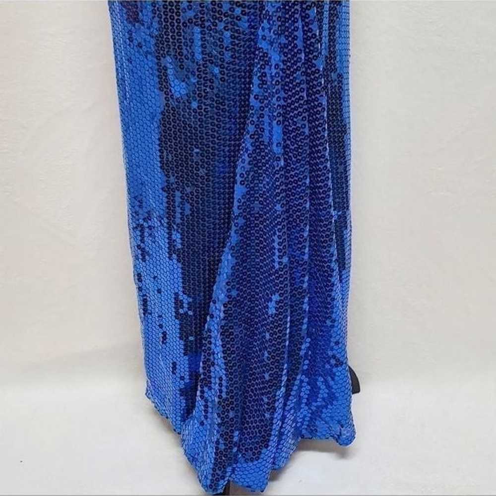 Vintage Alyce Designs Blue Silver Sequin Floral B… - image 7