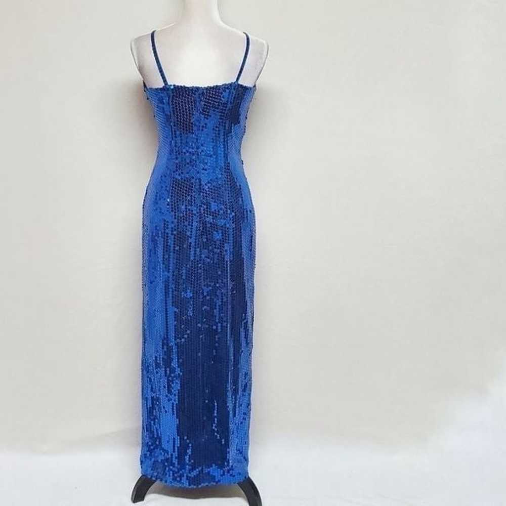 Vintage Alyce Designs Blue Silver Sequin Floral B… - image 9