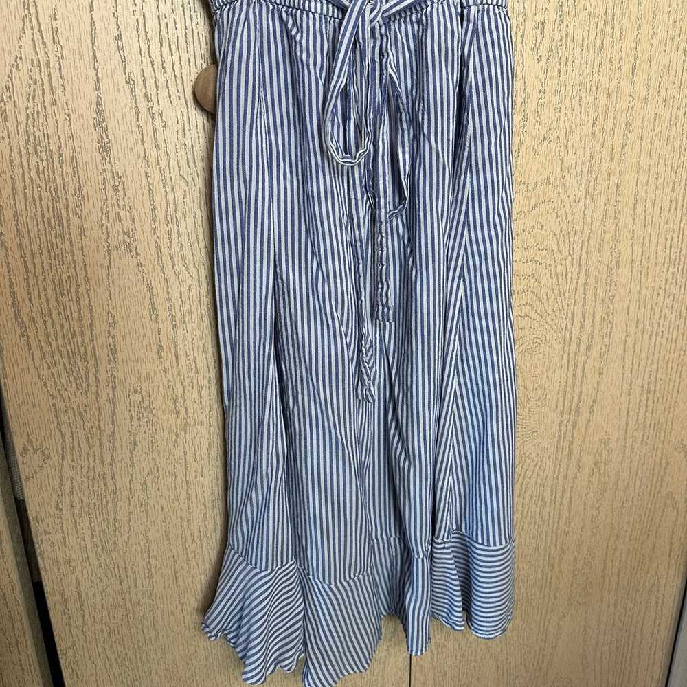 Naïf Blue And White Striped Dress Large - image 12