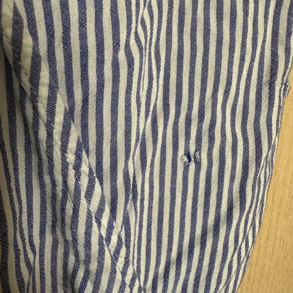 Naïf Blue And White Striped Dress Large - image 8